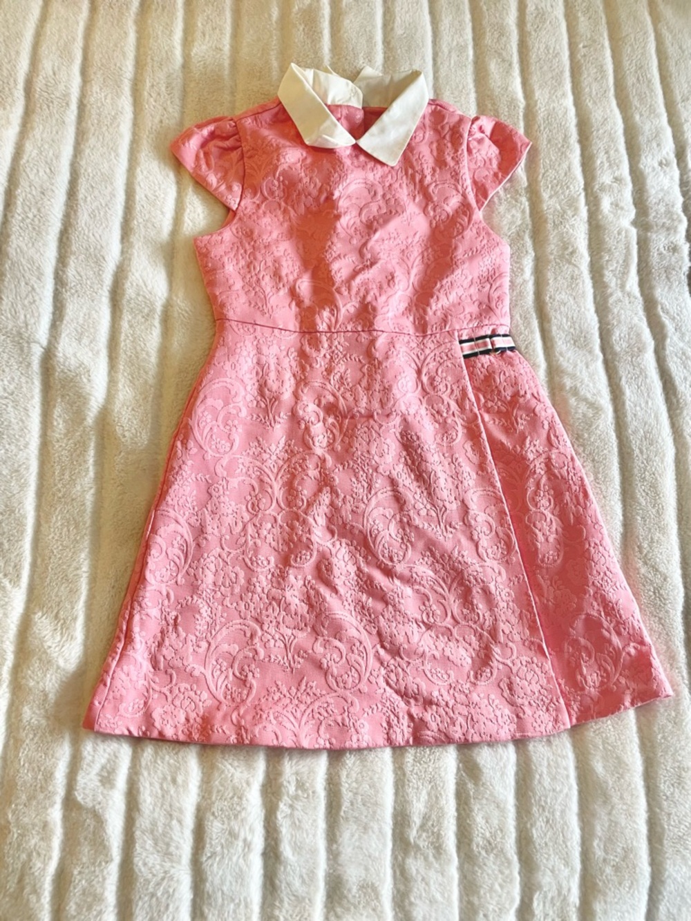 Janie and Jack Pink Lace Dress with White Collar (LIKE NEW Never worn)
